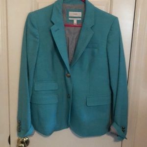 Turquoise J. Crew Schoolboy blazer size 6